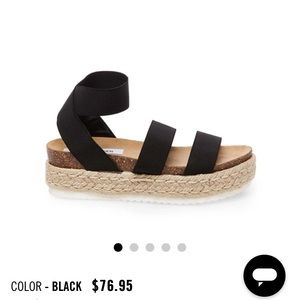 Steve Madden platform sandals.